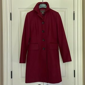 Banana Republic Wool Coat, rich dark red, XS